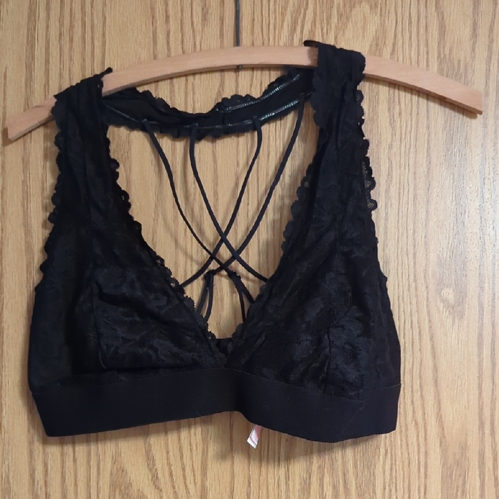 PINK Victoria's Secret Black Lace Bralette